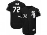 Chicago White Sox #72 Carlton Fisk Black Flexbase Authentic Collection MLB Jersey