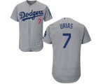 Los Angeles Dodgers #7 Julio Urias Gray Alternate Flex Base Authentic Collection Baseball Jersey