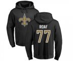 New Orleans Saints #77 Willie Roaf Black Name & Number Logo Pullover Hoodie