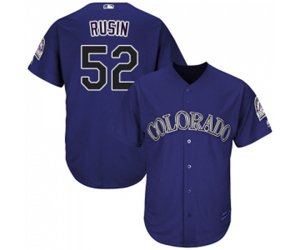 Colorado Rockies #52 Chris Rusin Replica Purple Alternate 1 Cool Base Baseball Jersey