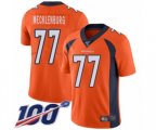 Denver Broncos #77 Karl Mecklenburg Orange Team Color Vapor Untouchable Limited Player 100th Season Football Jersey