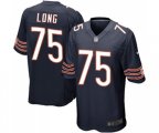 Chicago Bears #75 Kyle Long Game Navy Blue Team Color Football Jersey