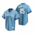 Nike Kansas City Royals #15 Whit Merrifield Light Blue Cooperstown Collection Road Stitched Baseball Jersey