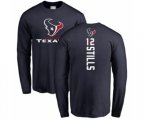 Houston Texans #12 Kenny Stills Navy Blue Backer Long Sleeve T-Shirt