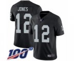 Oakland Raiders #12 Zay Jones Black Team Color Vapor Untouchable Limited Player 100th Season Football Jersey