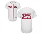 Boston Red Sox #25 Steve Pearce White Home Flex Base Authentic Collection Baseball Jersey