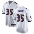 Baltimore Ravens #35 Gus Edwards Nike White Vapor Limited Player Jersey