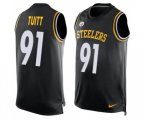 Pittsburgh Steelers #91 Stephon Tuitt Limited Black Player Name & Number Tank Top Football Jersey