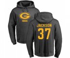 Green Bay Packers #37 Josh Jackson Ash One Color Pullover Hoodie