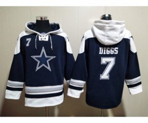Dallas Cowboys #7 Trevon Diggs Navy Blue Ageless Must Have Lace Up Pullover Hoodie