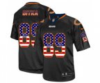 Chicago Bears #89 Mike Ditka Elite Black USA Flag Fashion Football Jersey