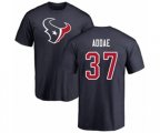 Houston Texans #37 Jahleel Addae Navy Blue Name & Number Logo T-Shirt