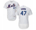 New York Mets Drew Gagnon White Home Flex Base Authentic Collection Baseball Player Jersey