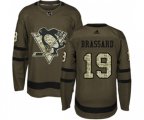 Adidas Pittsburgh Penguins #19 Derick Brassard Authentic Green Salute to Service NHL Jersey