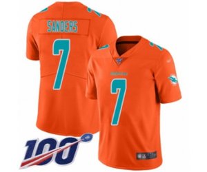 Miami Dolphins #7 Jason Sanders Limited Orange Inverted Legend 100th Season Football Jersey