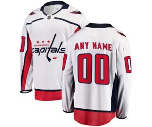Washington Capitals Customized Fanatics Branded White Away Breakaway NHL Jersey