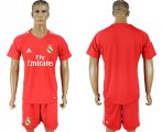 2017-18 Real Madrid Red Goalkeeper Soccer Jersey