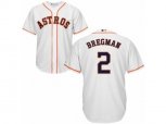 Houston Astros #2 Alex Bregman Replica White Home Cool Base MLB Jersey
