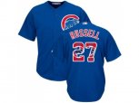 Chicago Cubs #27 Addison Russell Blue Team Logo Fashion Stitched MLB Jersey