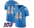 Los Angeles Chargers #44 Kyzir White Electric Blue Alternate Vapor Untouchable Limited Player 100th Season Football Jersey