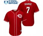 Cincinnati Reds #7 Eugenio Suarez Replica Red Alternate Cool Base Baseball Jersey