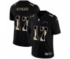 Los Angeles Chargers #17 Philip Rivers Limited Black Statue of Liberty Football Jersey