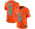 Miami Dolphins #5 Jake Rudock Limited Orange Inverted Legend Football Jersey