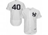 New York Yankees #40 Luis Severino White Navy Flexbase Authentic Collection MLB Jersey