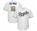 Kansas City Royals #16 Paulo Orlando Replica White Home Cool Base Baseball Jersey