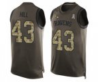 Baltimore Ravens #43 Justice Hill Limited Green Salute to Service Tank Top Football Jersey