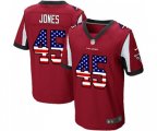 Atlanta Falcons #45 Deion Jones Elite Red Home USA Flag Fashion Football Jersey
