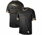 Pittsburgh Pirates #29 Francisco Cervelli Authentic Black Gold Fashion Baseball Jersey