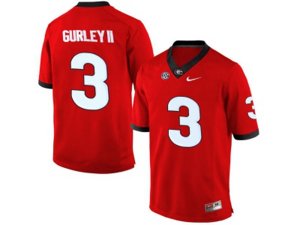 Men\'s Georgia Bulldogs Todd Gurley II #3 College Football Limited Jerseys - Red