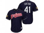 Cleveland Indians #41 Carlos Santana 2017 Spring Training Cool Base Stitched MLB Jersey