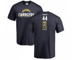 Los Angeles Chargers #44 Kyzir White Navy Blue Backer T-Shirt
