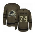 Colorado Avalanche #74 Alex Beaucage Authentic Green Salute to Service Hockey Jersey