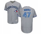 Toronto Blue Jays #47 Jack Morris Grey Road Flex Base Authentic Collection Baseball Jersey