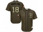 Boston Red Sox #18 Mitch Moreland Authentic Green Salute to Service MLB Jersey