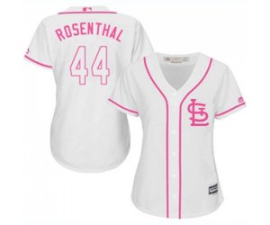 Women\'s St. Louis Cardinals #44 Trevor Rosenthal Replica White Fashion Cool Base Baseball Jersey