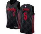 Portland Trail Blazers #5 Seth Curry Swingman Black NBA Jersey - City Edition