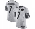 Pittsburgh Steelers #7 Ben Roethlisberger Limited Gray Gridiron II Football Jersey