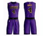 Los Angeles Lakers #4 Byron Scott Authentic Purple Basketball Suit Jersey - City Edition