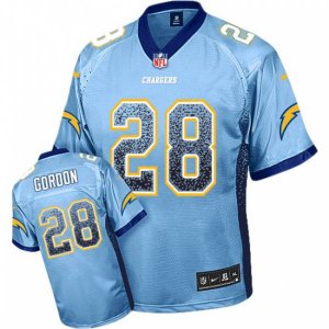 Los Angeles Chargers #28 Melvin Gordon Elite Electric Blue Drift Fashion NFL Jersey