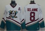 Anaheim Ducks #8 Teemu Selanne White CCM Throwback Stitched Hockey Jersey