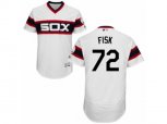 Chicago White Sox #72 Carlton Fisk White Flexbase Authentic Collection MLB Jersey
