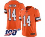 Denver Broncos #14 Courtland Sutton Limited Orange Rush Vapor Untouchable 100th Season Football Jersey