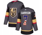 Vegas Golden Knights #7 Jason Garrison Authentic Gray USA Flag Fashion NHL Jersey