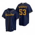 Nike Milwaukee Brewers #53 Brandon Woodruff Navy Alternate Stitched Baseball Jersey
