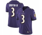 Baltimore Ravens #3 Robert Griffin III Purple Team Color Vapor Untouchable Limited Player Football Jersey