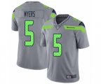 Seattle Seahawks #5 Jason Myers Limited Silver Inverted Legend Football Jersey